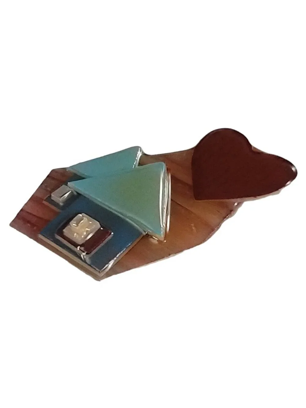 Lucinda Blue Green House Pin K513